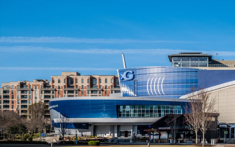 ATLANTA, GEORGIA - March 21, 2022: Since the massive improvements to the infrastructure leading up to the 1996 Olympics, Atlanta has become one of the major tourist destinations in the southeast.