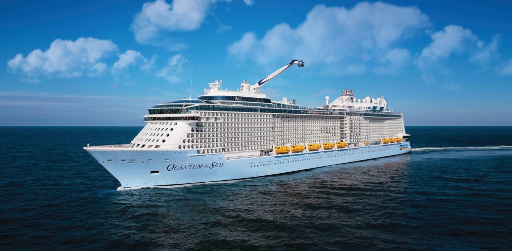 QN, Quantum, aerial, ship exterior, at sea,