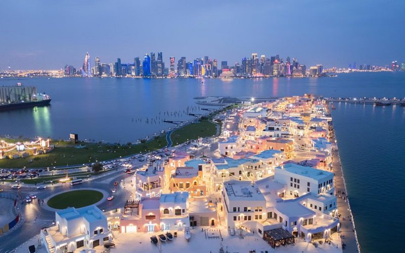 old-doha-port-sunset