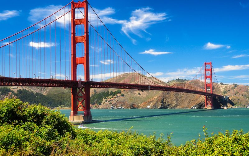 Golden,Gate,Bridge,Vivid,Day,Landscape,,San,Francisco