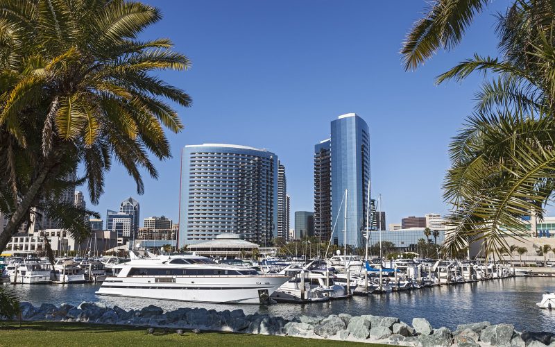 City,View,With,Marina,Bay,At,San,Diego,,California