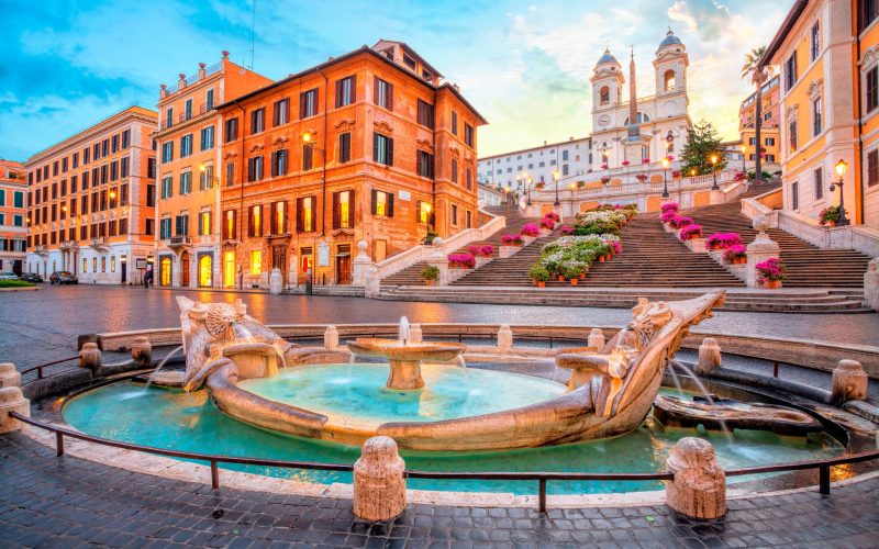 Piazza,Di,Spagna,In,Rome,,Italy.,Spanish,Steps,In,Rome,