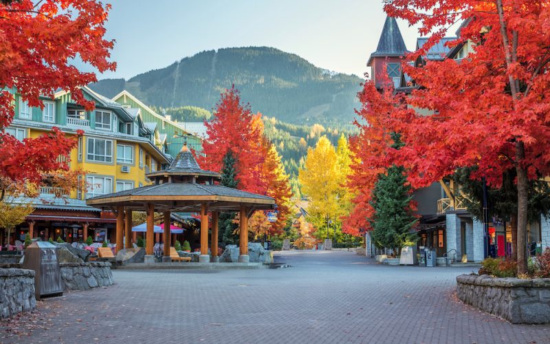 Whistler Village with Fall Colors